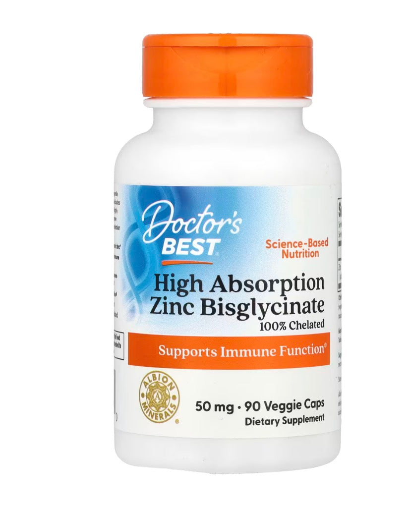 Doctor’s best High absorption Zinc Bisglycinate 50mg -90caps