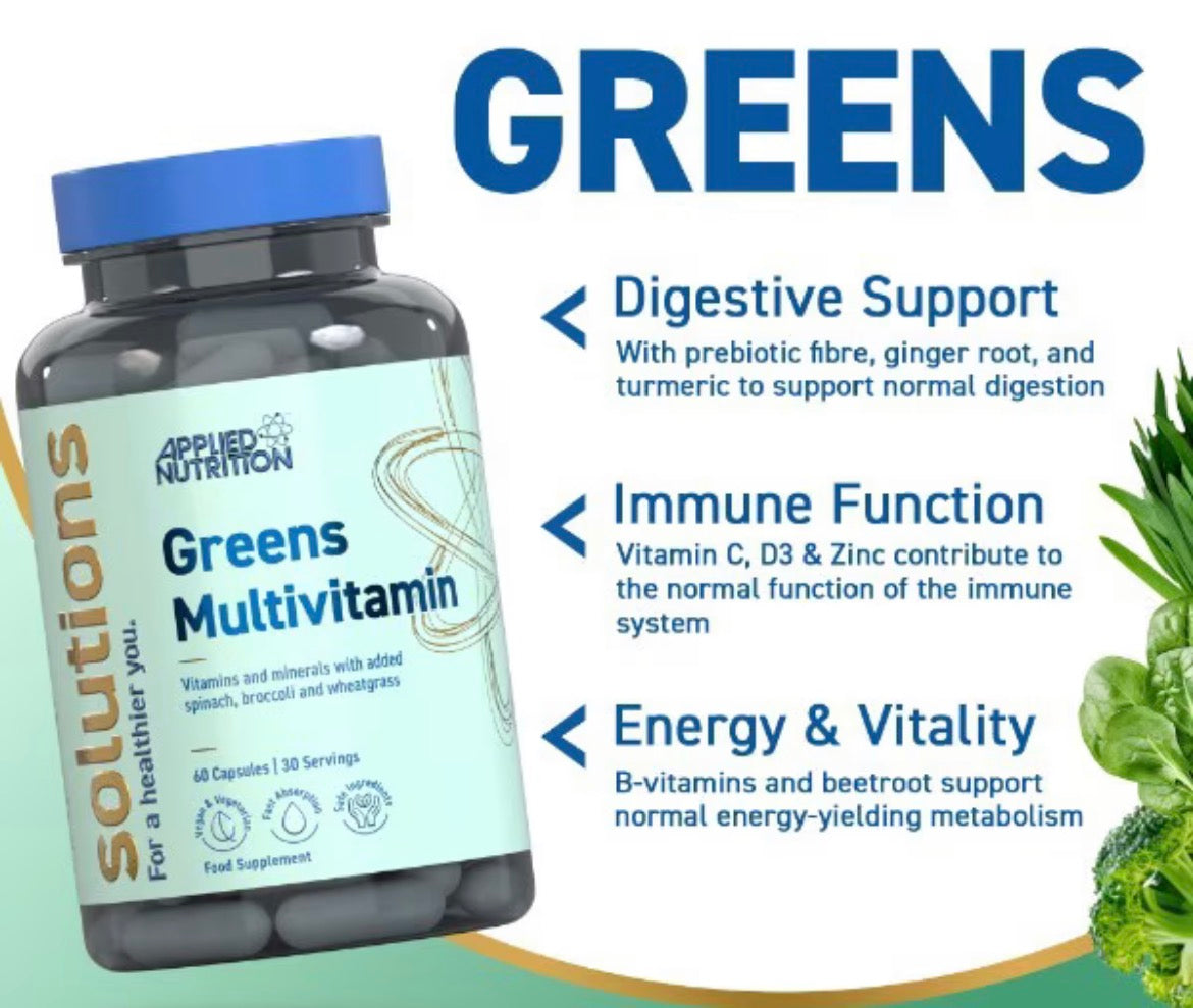 Applied Nutrition Greens Multivitamin 60 vcaps