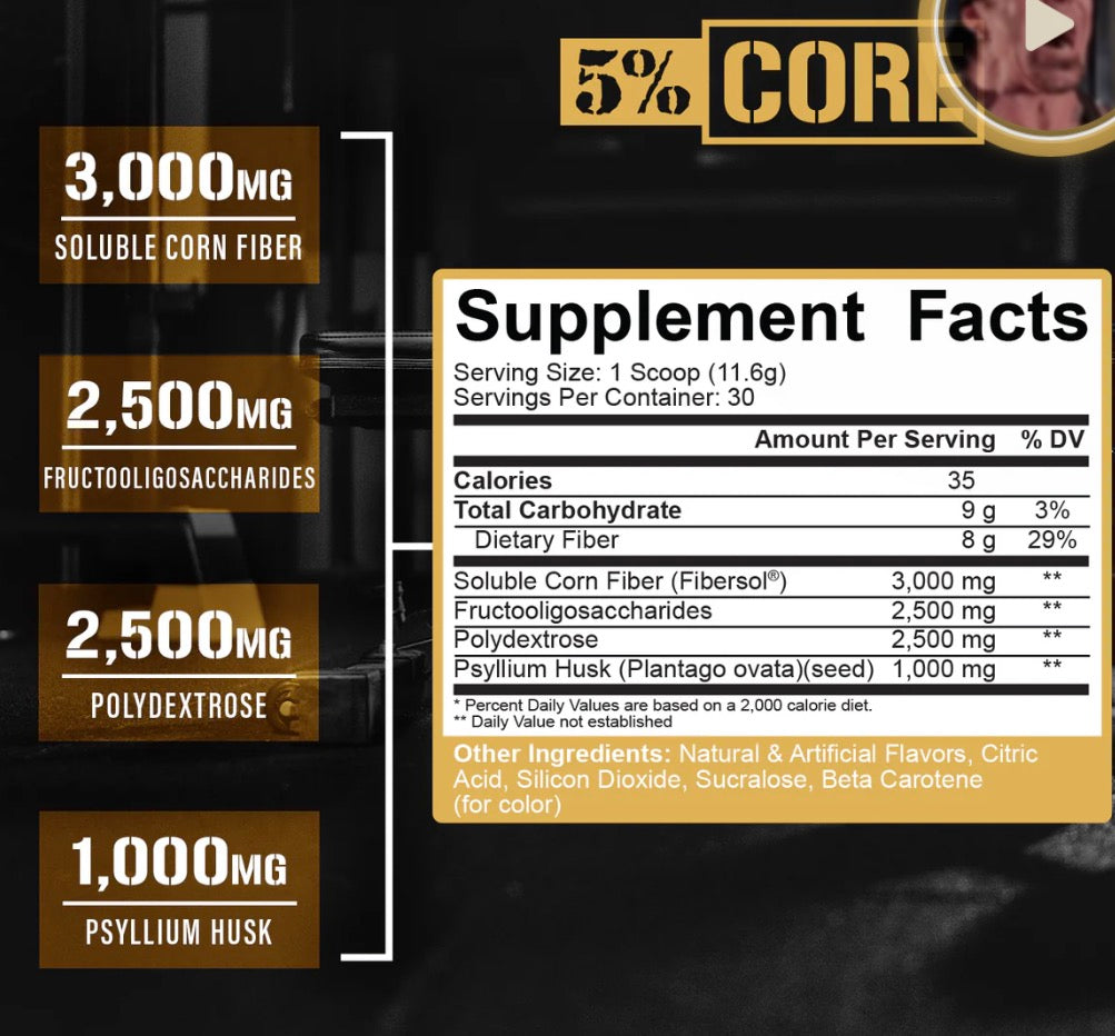 5% Nutrition Rich Piana Fiber Core Séries 348g