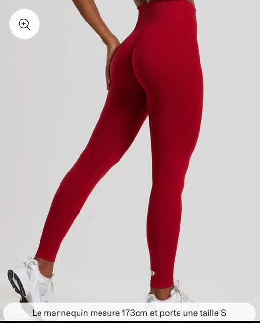 Women’s Best Leggings power Seamless scrunch regular lenght -colori Chilli red