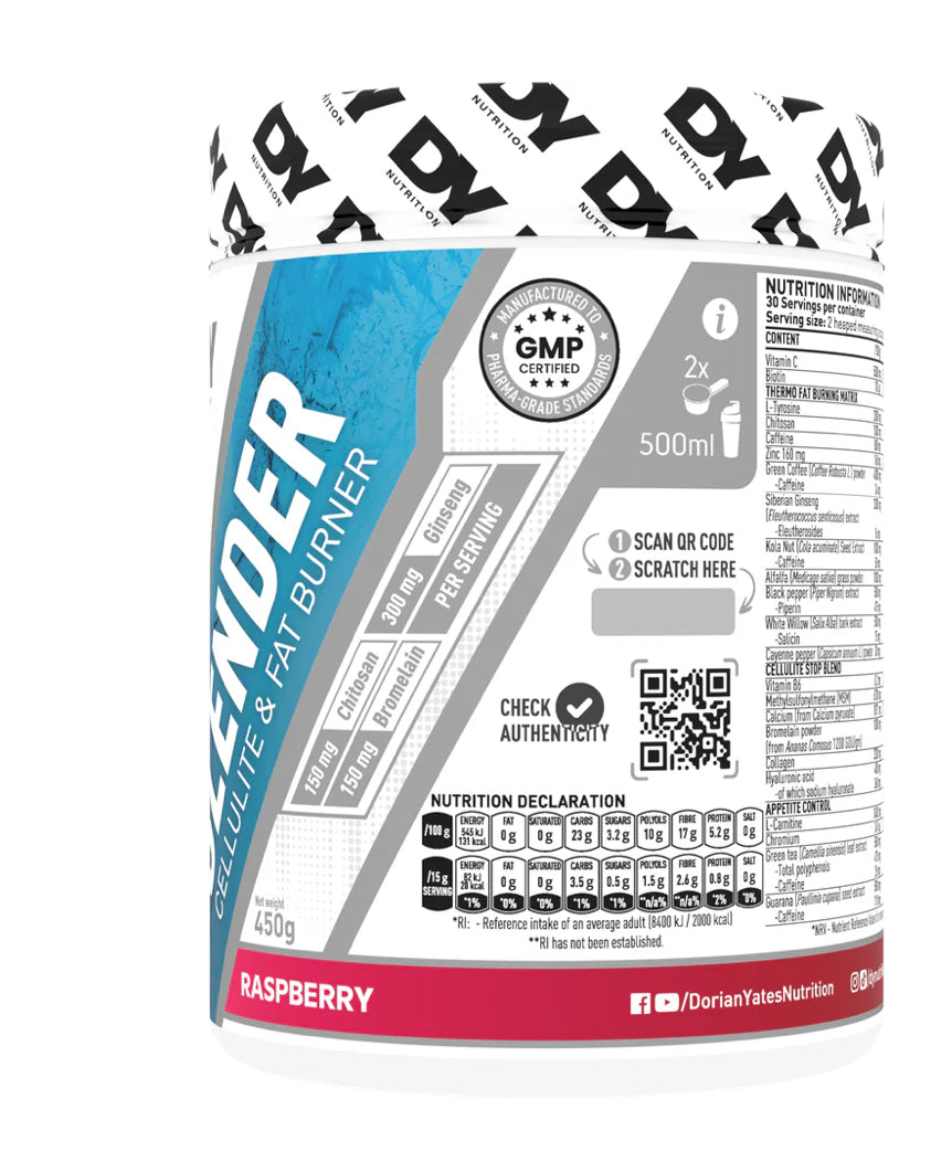 DORIAN YATES Slender-Cellulite  & Fat Burner 450g