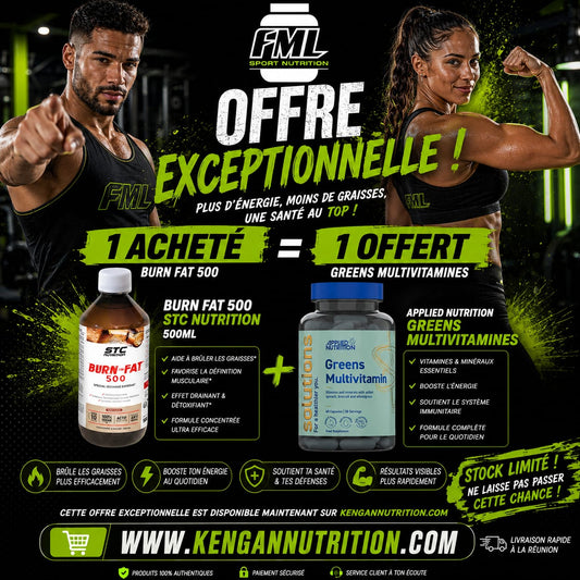 1 STC Nutrition Burn Fat 500 - 500ml acheté = 1 Greens multivitamine Offert