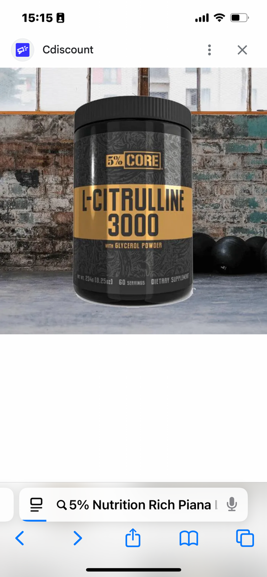 5% Nutrition Rich Piana L-Citrulline 3000 Core Séries 234g